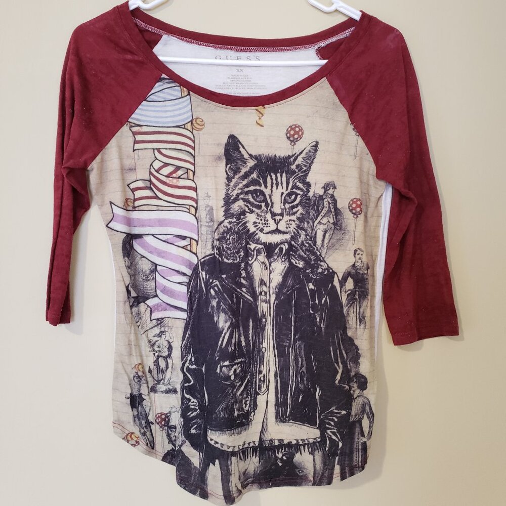 Share Guess Rock Star Cat Shirt